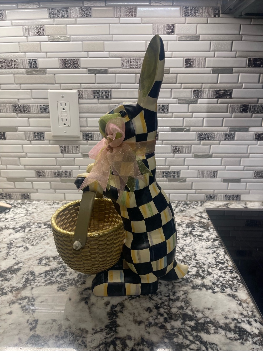 Mackenzie Childs Courtly check bunny